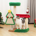 Prateleira de escalada de gatos da série de Natal